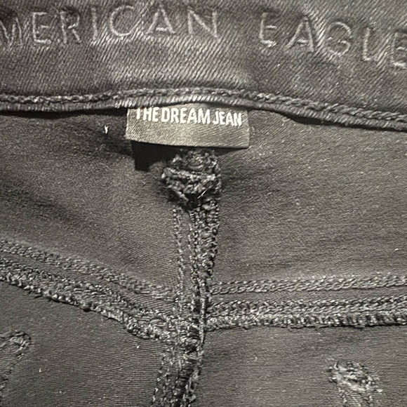 American Eagle Outfitters Black Skinny Jeans with Distressed Details - Picture 4 of 7